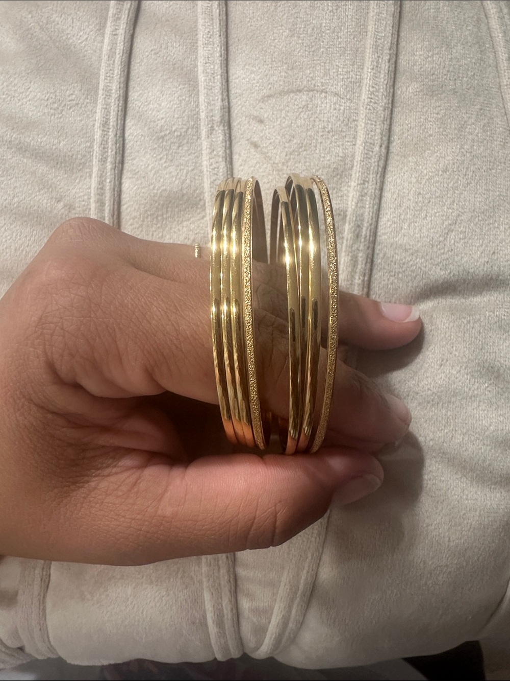 8 gold bangles